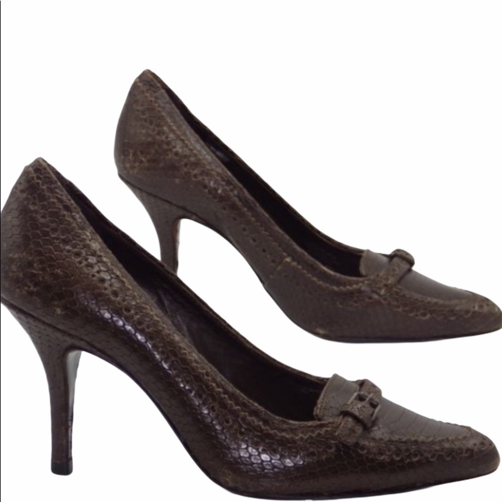 Tory Burch Brown Pointed Toe Heels Size 6